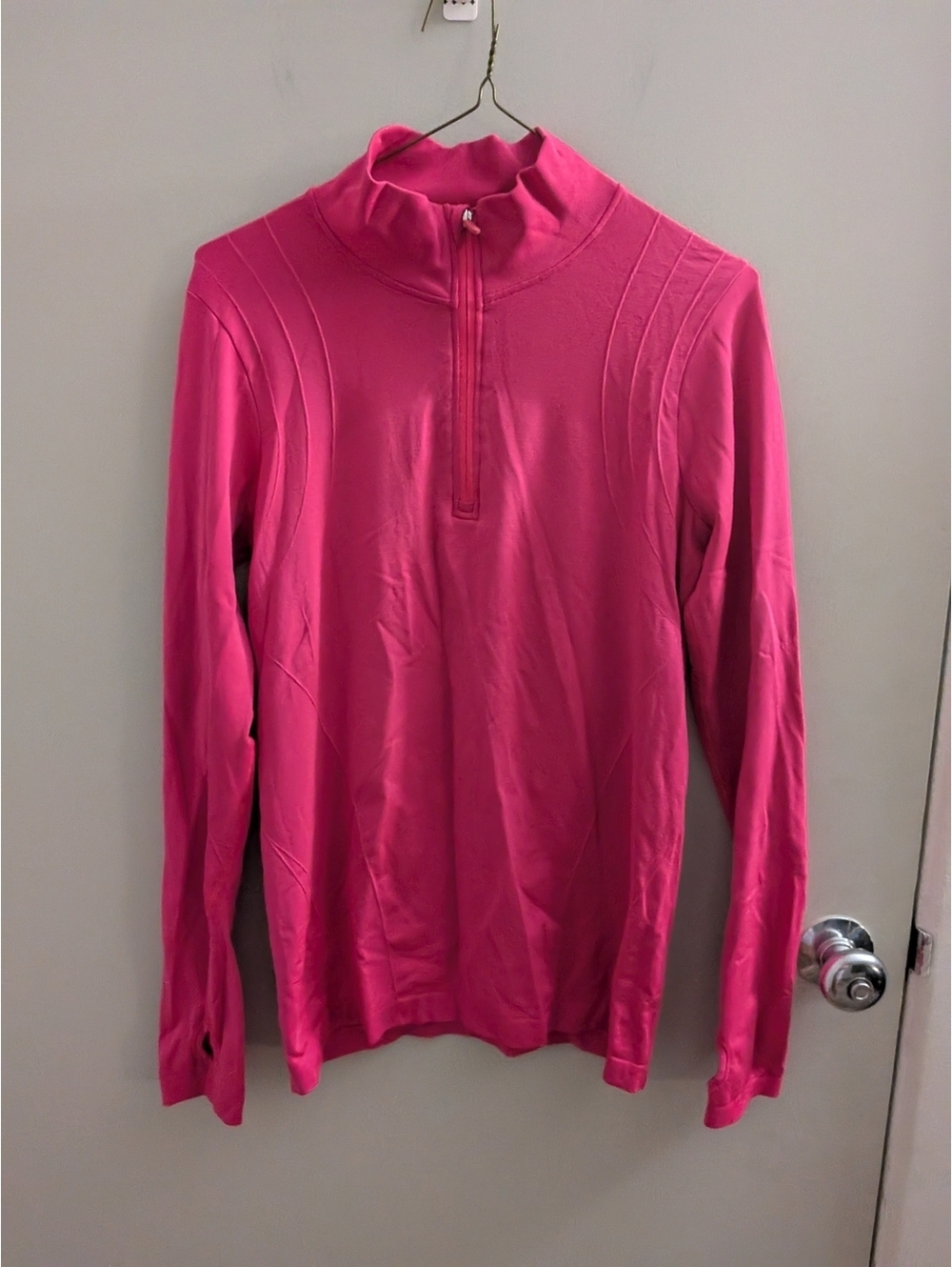 GAP Medium Hot Pink GapFit Active Quarter-Zip Yoga Pilates Gym Athleisure Athlet